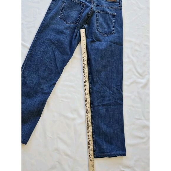 Dearborn Denim Jeans Mens 35x30 Dark Wash Blue Zip Work‎ Chicago USA Flex Pants - Picture 7 of 7